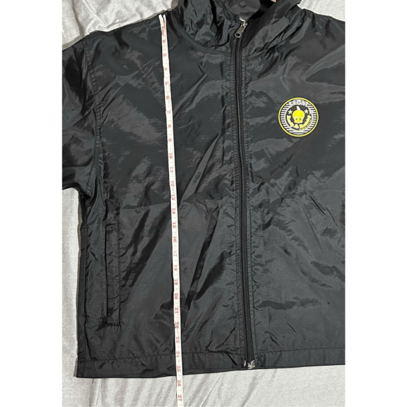 VTG 1997 TWEETY BIRD Looney Tunes Mens Black Nylon Windbreaker Jacket Unlined Sz - Picture 9 of 10